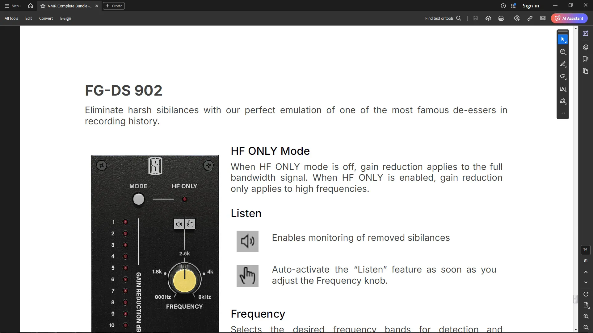 De-esser module in Slate Digital VMR 3.0 Plugin