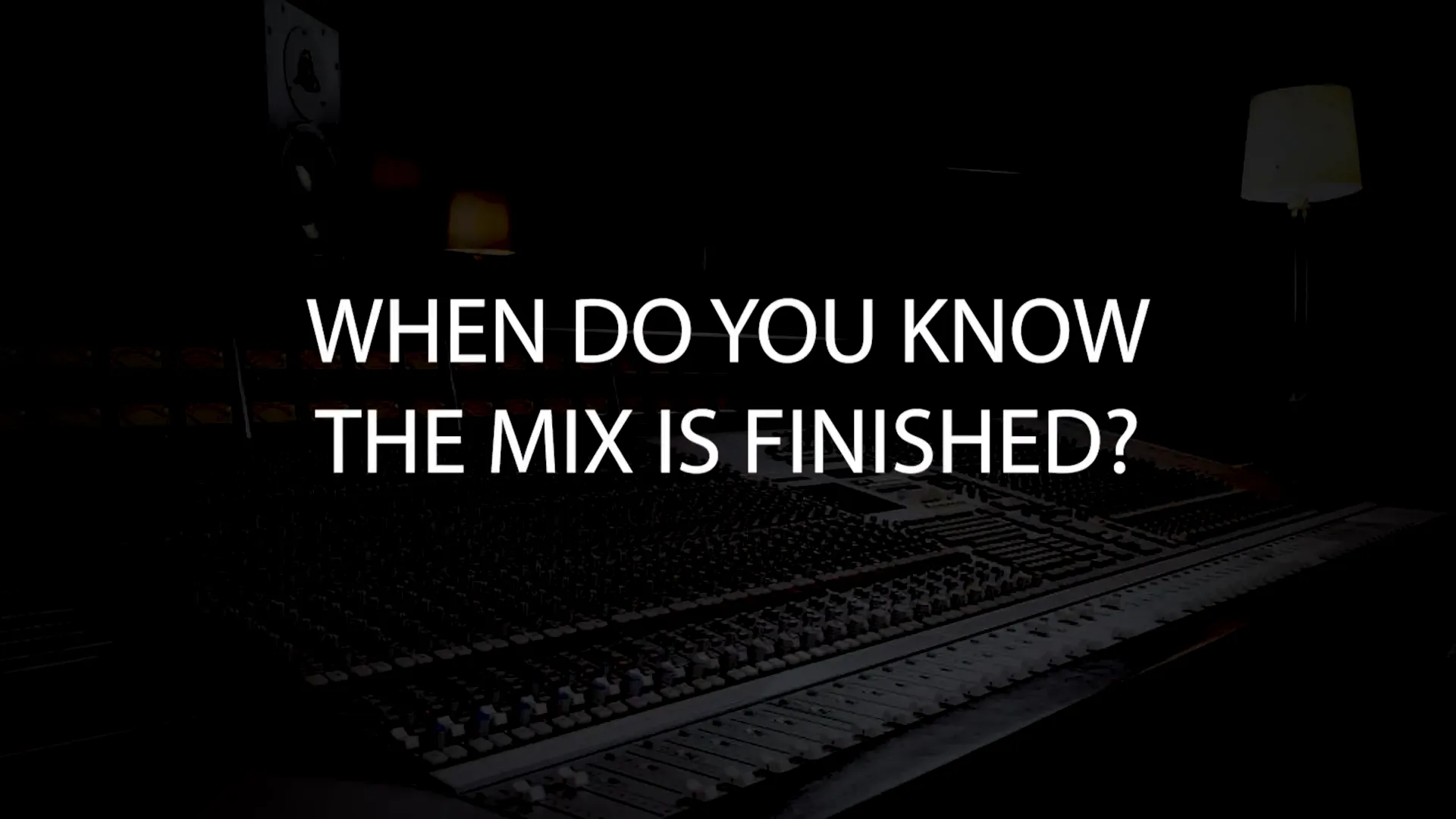 Mixing process