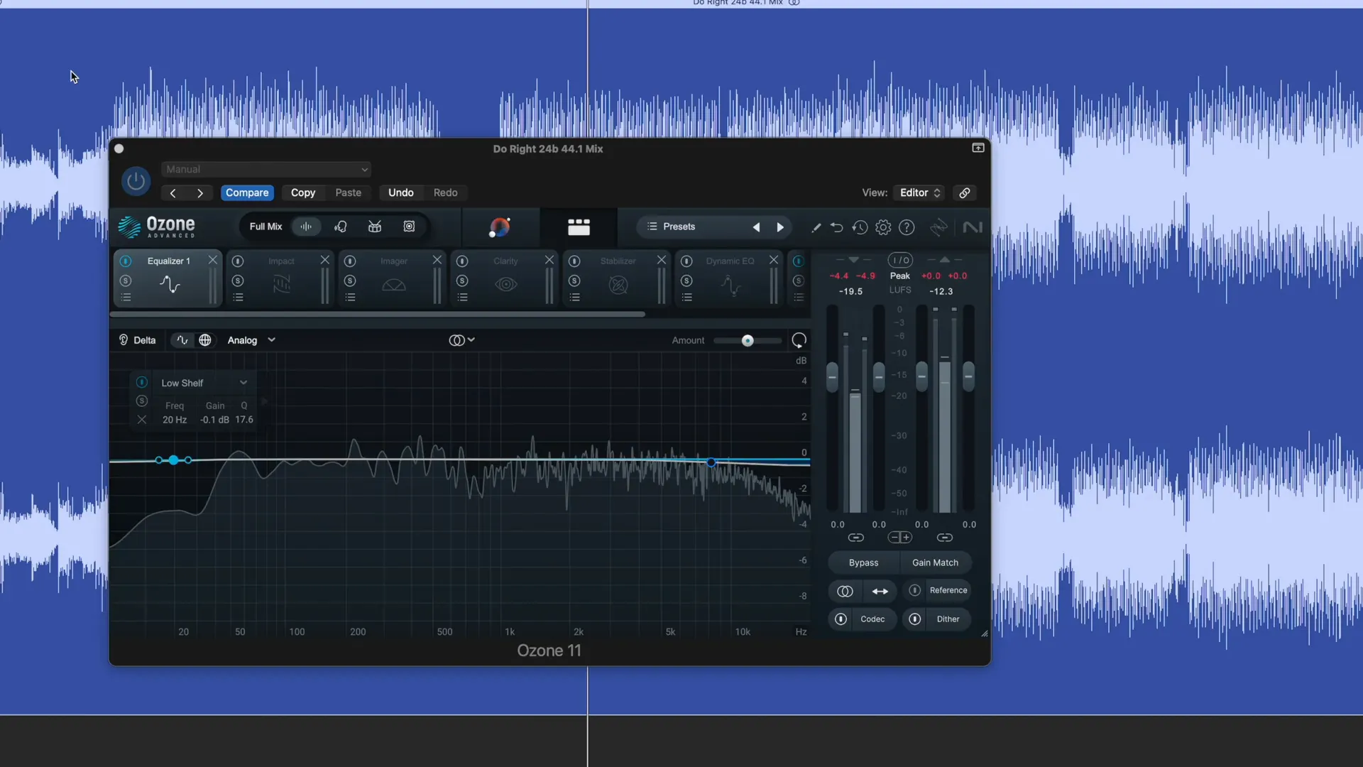 Using Tonal Balance to identify frequency adjustments