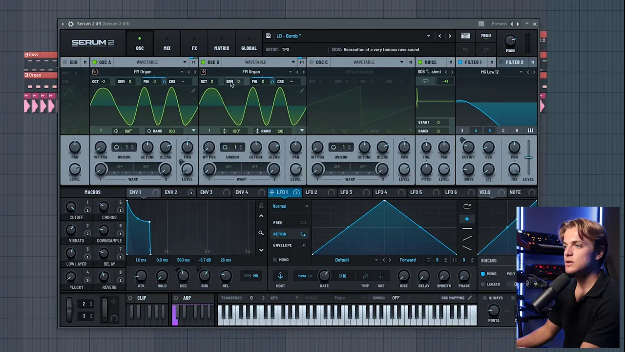 Serum recreation of the signature vibrato rave lead