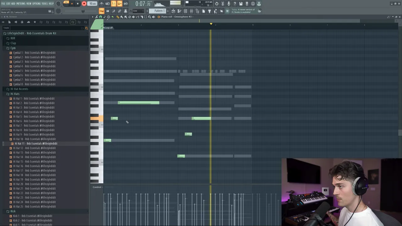 Recording bass with root‑fifth‑octave pattern