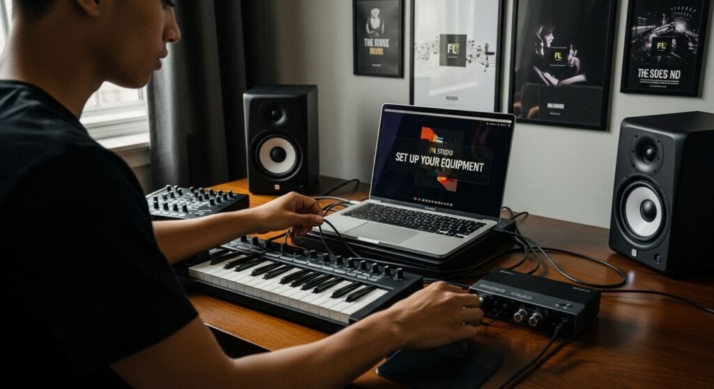 music production setup