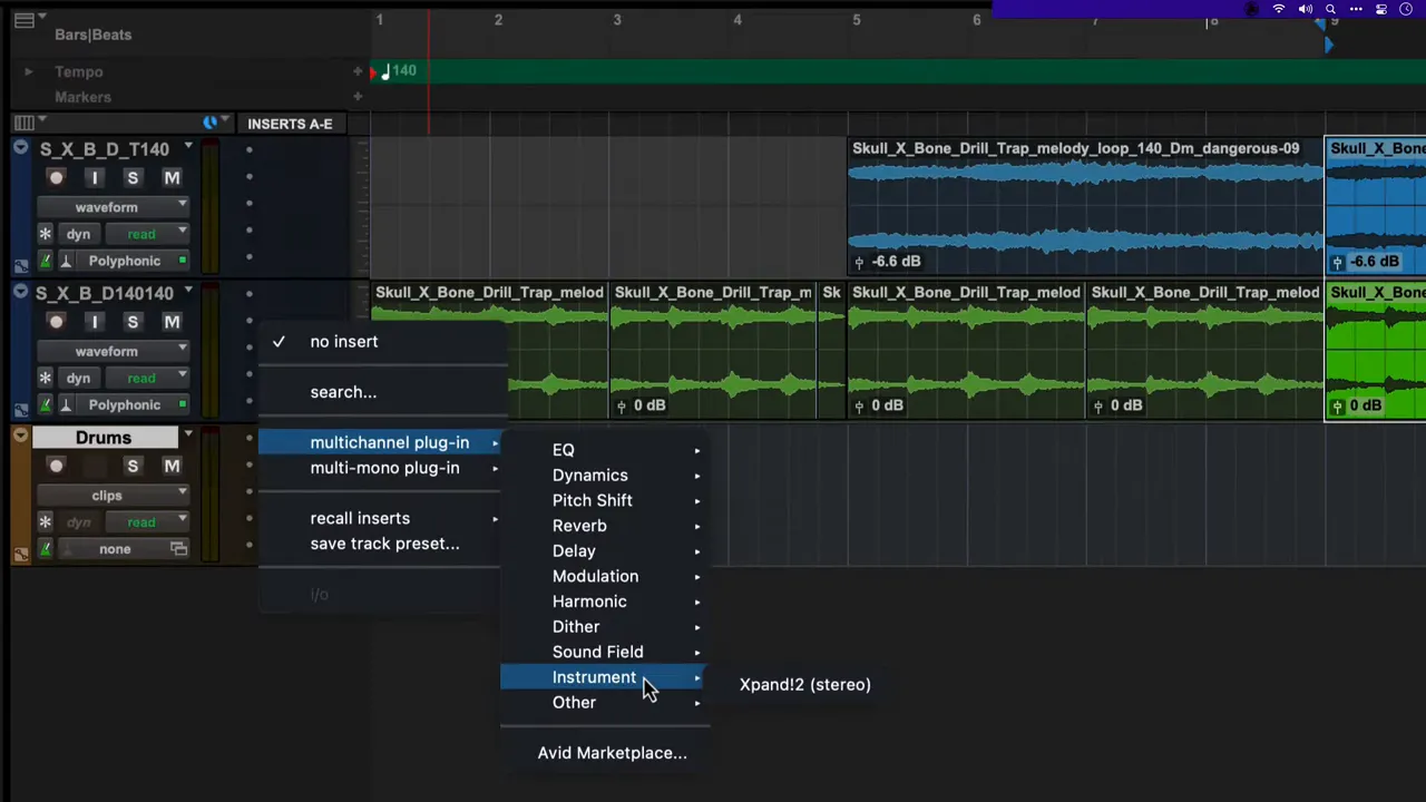 Pro Tools For Beginners: Create a Beat in 10 Minutes 5 Create new instrument track and load Expand 2 from instrument plugins