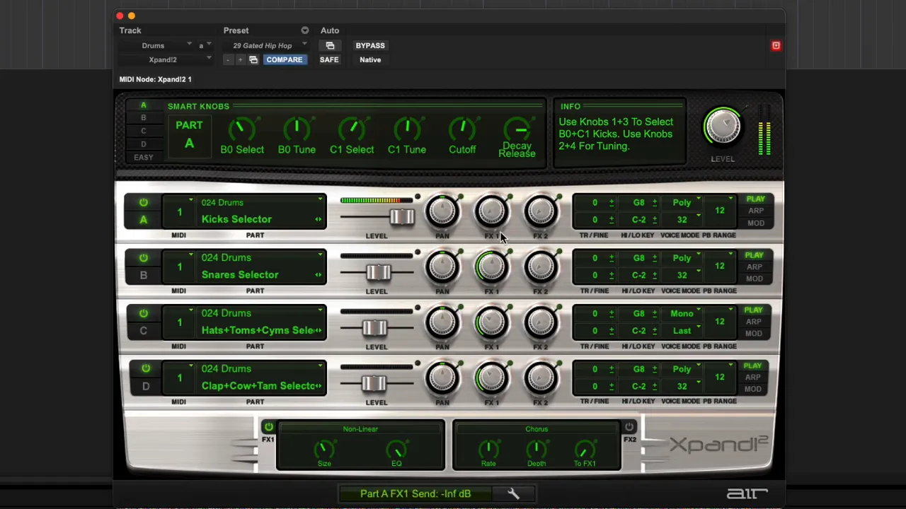 Pro Tools For Beginners: Create a Beat in 10 Minutes 6 Editing the kick layer in Expand to remove reverb and tune down for sub